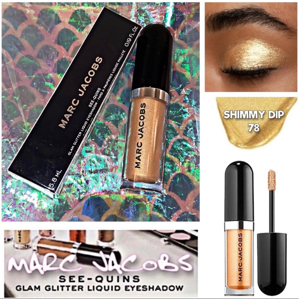 MARC JACOBS SEE-QUINS Glam Glitter Liquid Eyeshadow - SHIMMY DIP 78, NEW